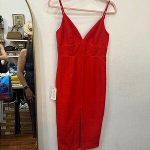 NWT Bardot Ave Slit Front Red Dress